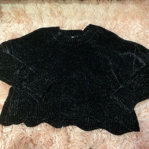 LA hearts velvet black sweater